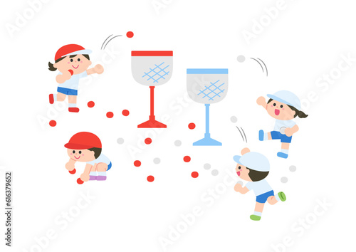 運動会競技　玉入れ
