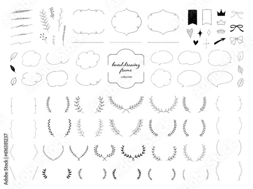 手描きのクラシックなフレームセット