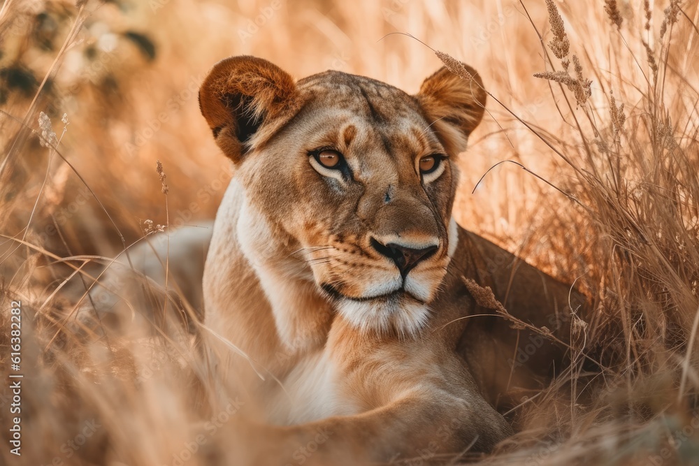 African Lioness Savanna's Fearless Hunter African Lioness Savanna's Fearless Hunter