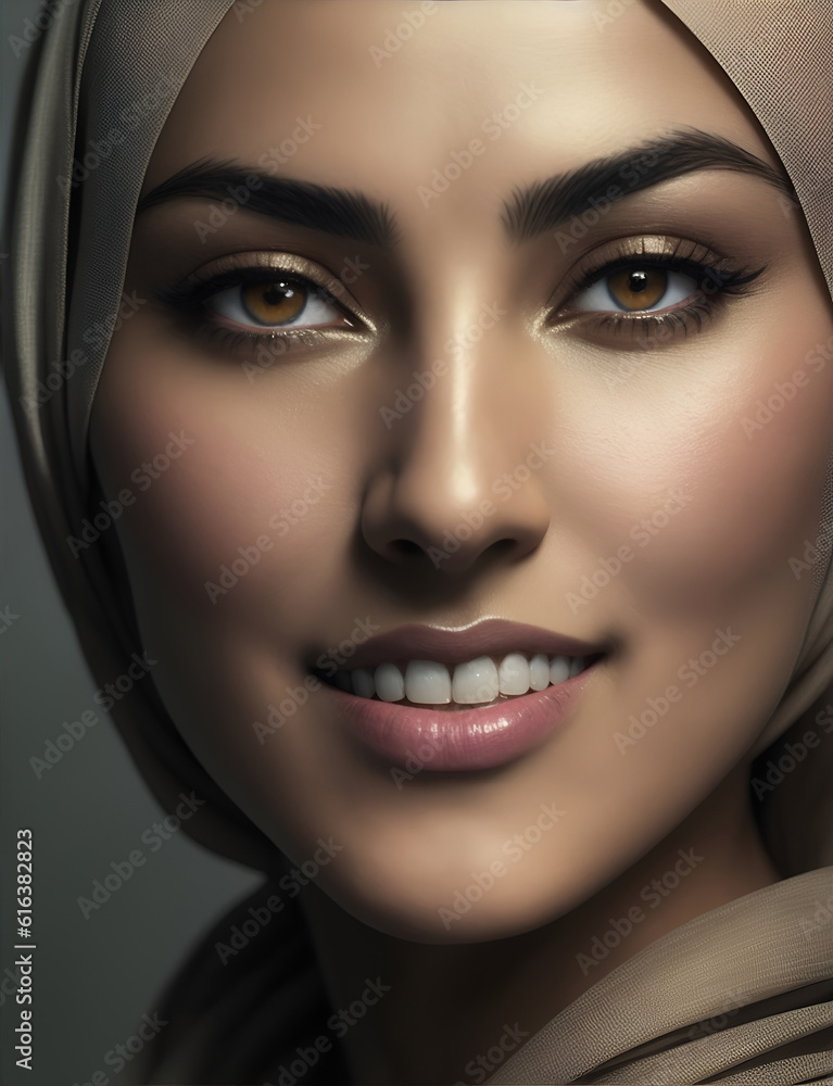 portrait of a beautiful muslim woman