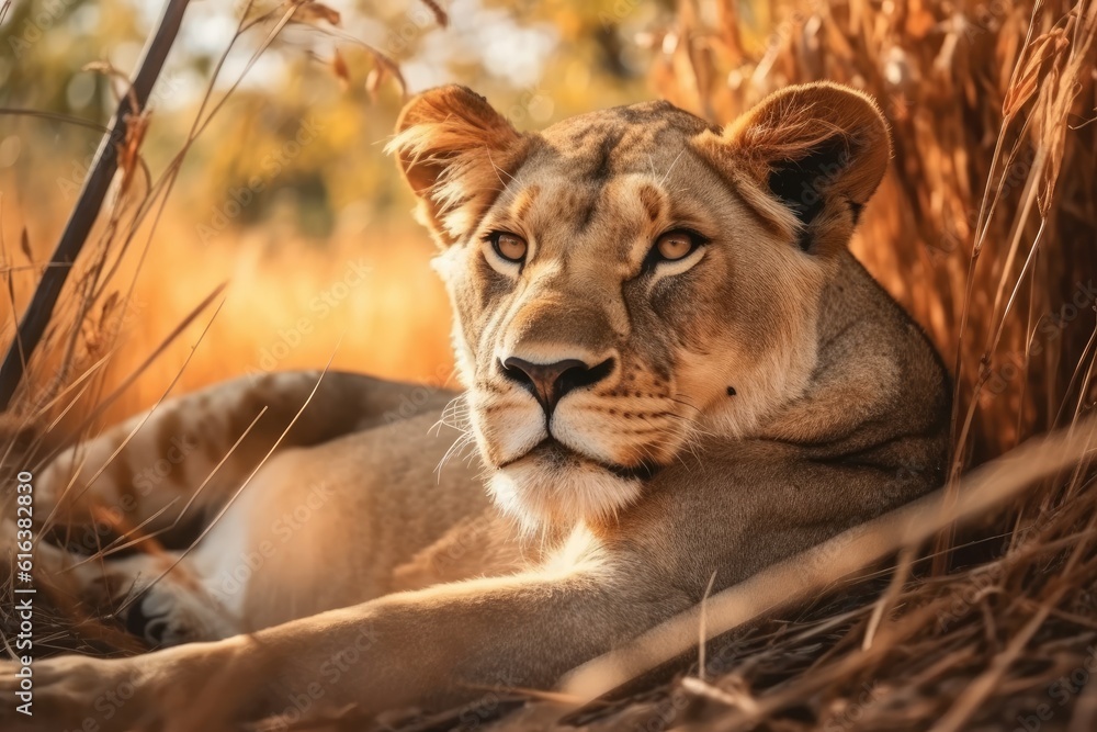 African Lioness Savanna's Fearless Hunter African Lioness Savanna's Fearless Hunter