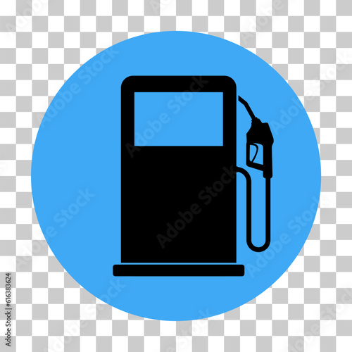 Gas station icon, nozzle isolated logo vector, pump gasoline design, oil power energy symbol