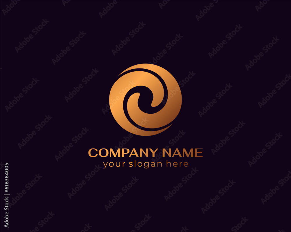 Logo spiral abstract 2 double partnership icon. Curly elegant waves. Template for creating a unique luxury design, logo Logo spiral abstract 2 double partnership icon. Curly elegant waves. Template for creating a unique luxury design, logo