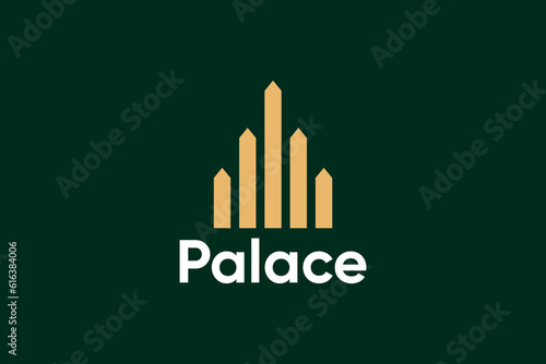 Luxury Palace gold logo design template