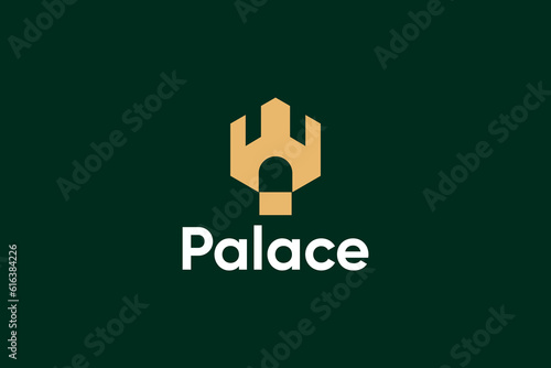 Luxury Palace gold logo design template