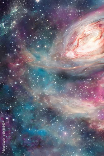 background with space and stars whole galaxy, Ai generative