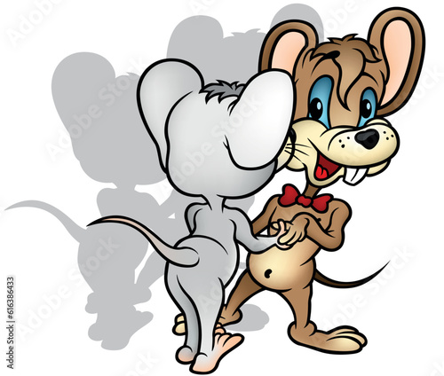 Two Dancing Amorous Mouses