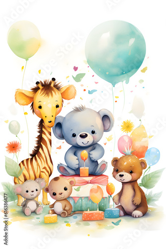 animals and balloons