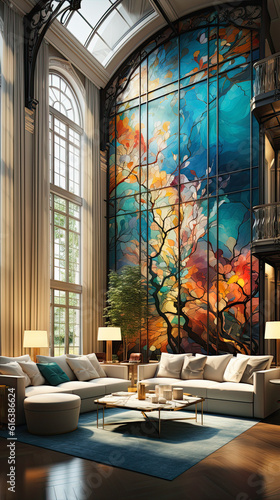 Beautiful Victorian living room  interior design  ai generative