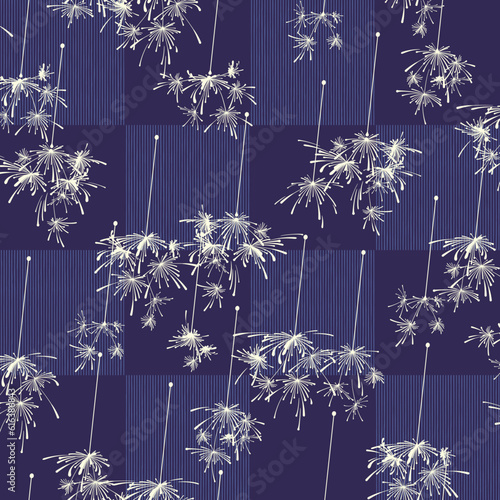 Japanese sparkler pattern perfect for textile design,