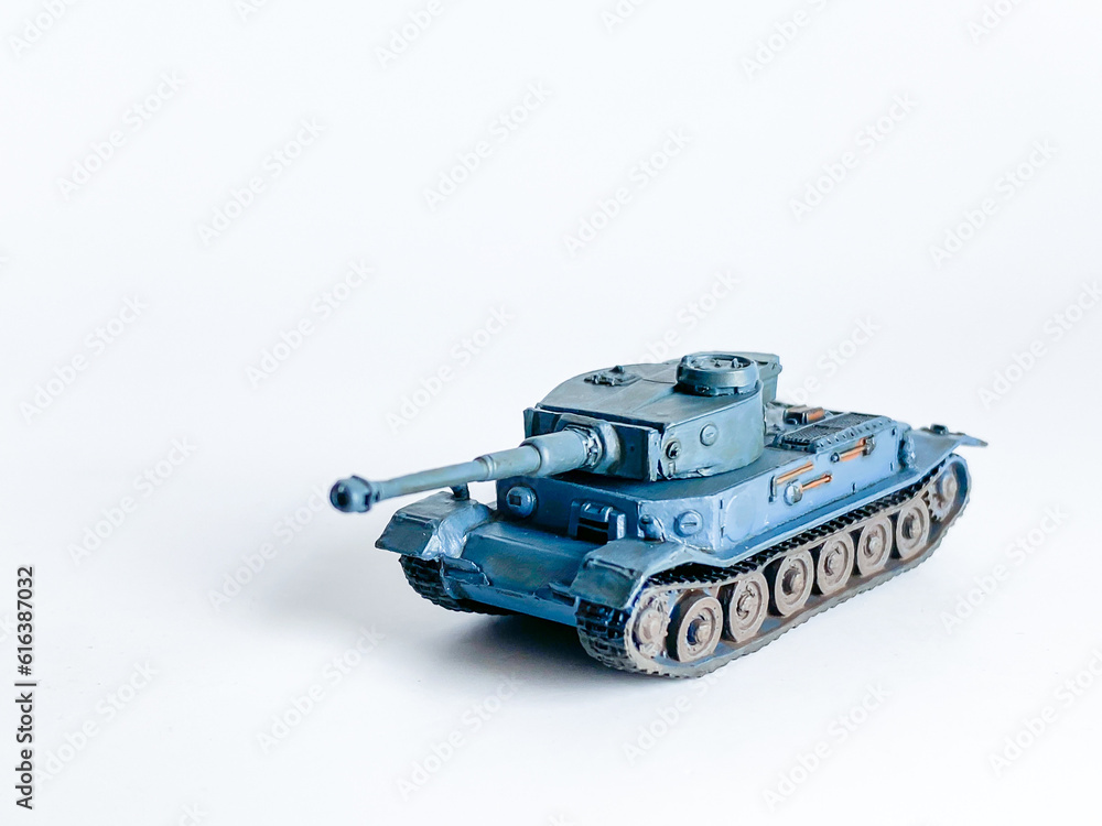 World war 2 tank model toy isolated on white background World war 2 tank model toy isolated on white background