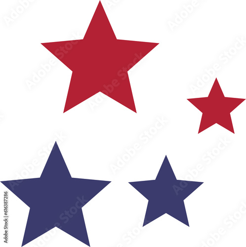 Independence day element star icon 2023062414