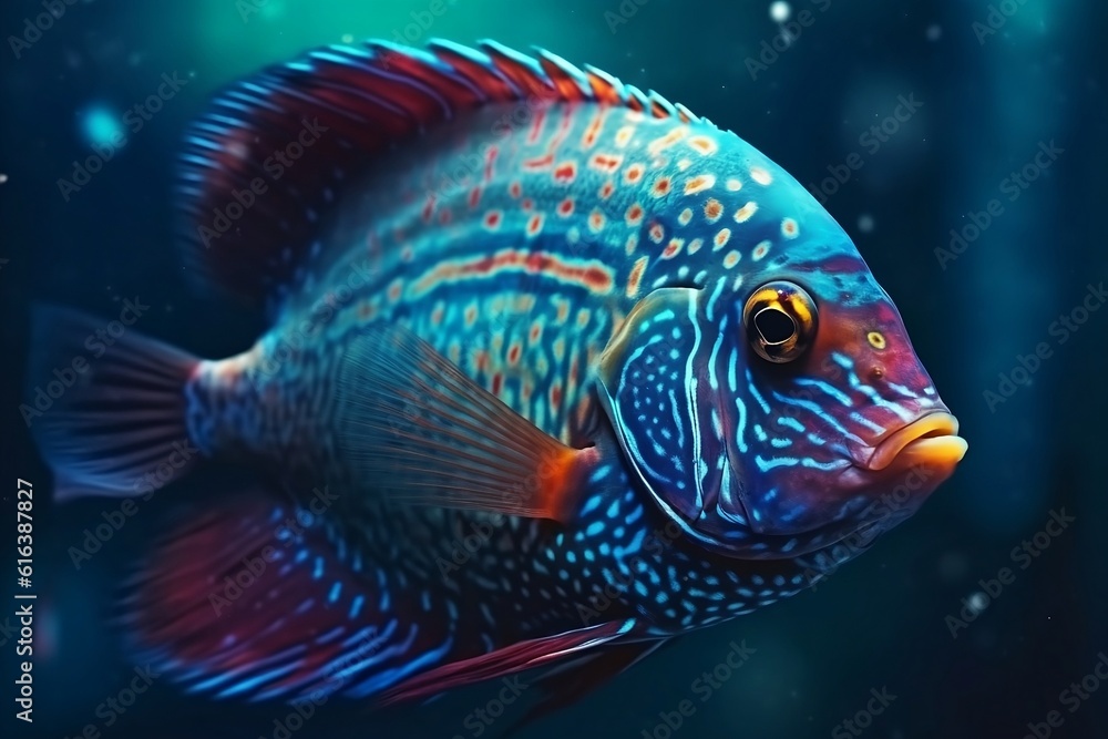 fish with coral. fish with coral.