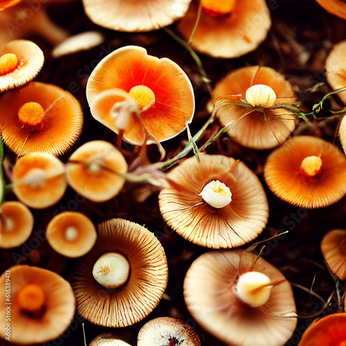 Many_cute_mushrooms_as_autumn_forest_background