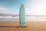 Surfboard mockup on the beach Generative AI