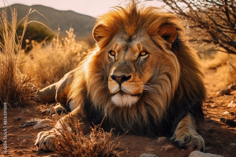 Obraz premium Majestic Lion Royal King