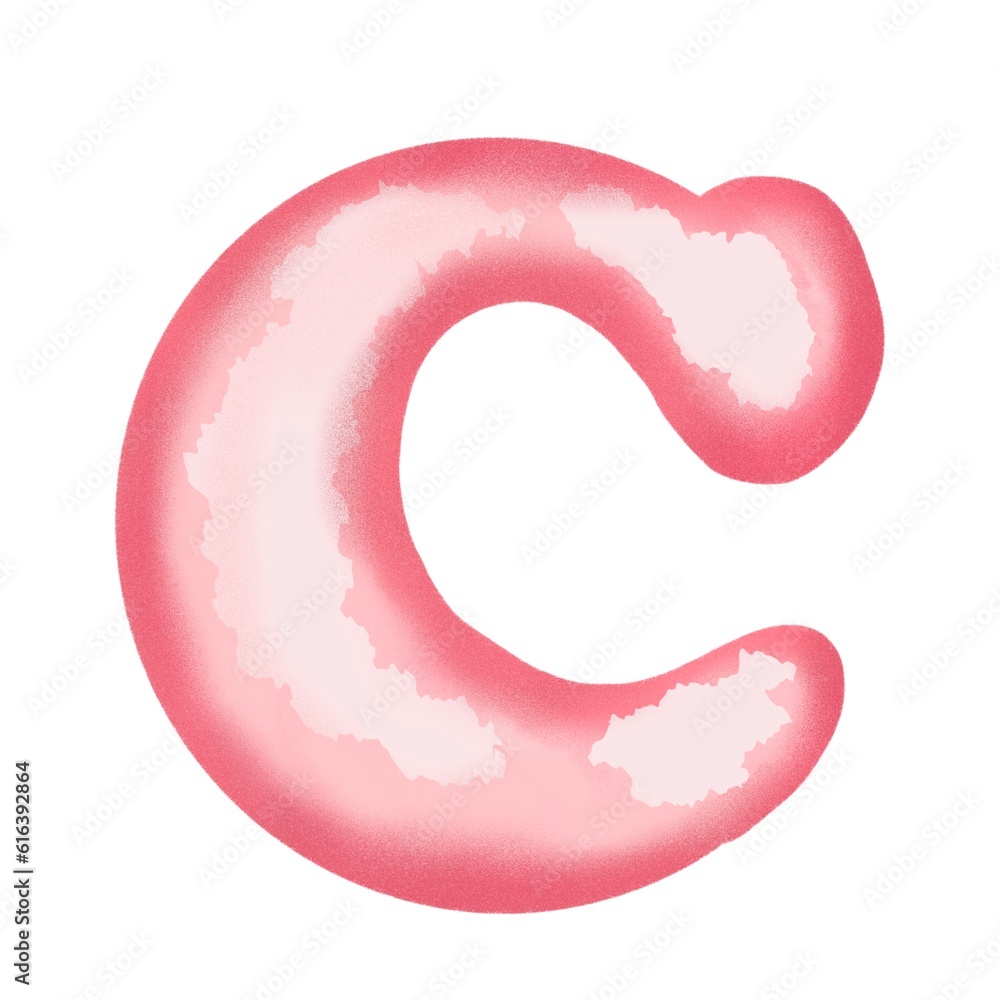 Capital letters of pink color Capital letters of pink color