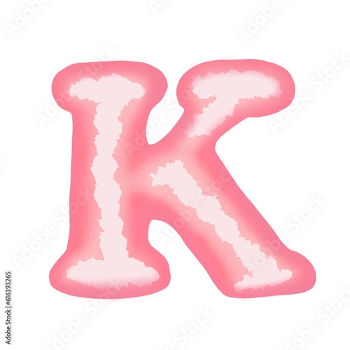 pink letter K