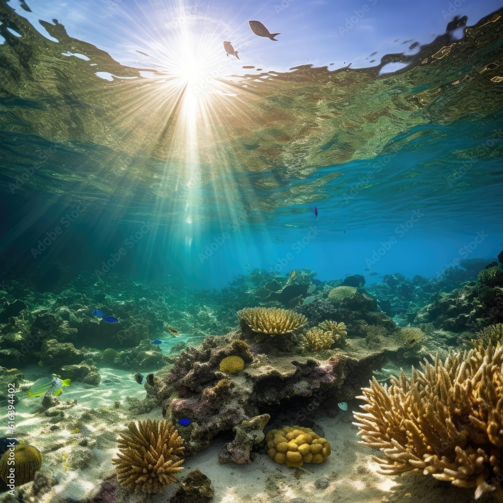 Naklejka premium coral reef in the sea