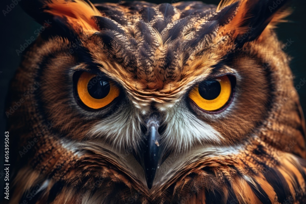 Inquisitive Owl Curious Nocturnal Hunter - obrazy, fototapety, plakaty 