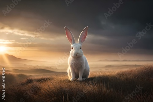 rabbit in the sun generative by Al technology © Usama