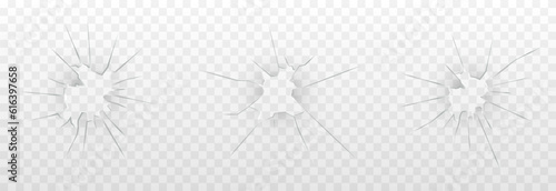 Set of vector cracked glasses. Cracked glass png. Cracked window, png surface. Broken glass.