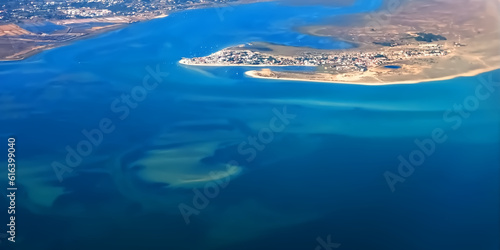 Amazing aerial view of the Algarve coast of Portugal