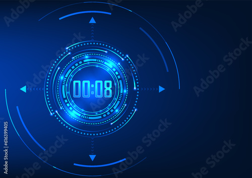 Technology time with technology circle The rapid development of technology has resulted in the economy. people's well-being The world's business is growing rapidly.