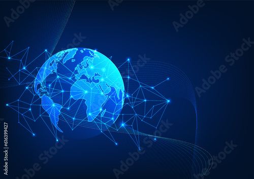 Internet technology that covers the world is technology There are connections between many networks around the world. used for communication Doing business or using for entertainment geometric shapes