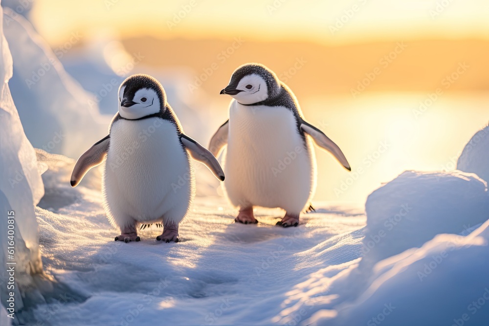 Obraz premium Arctic Penguins Polar Flightless Birds