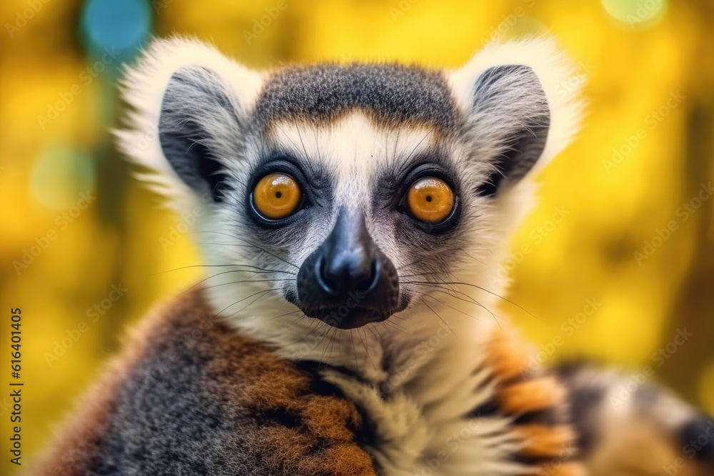 Obraz premium Curious Lemur Inquisitive Primate