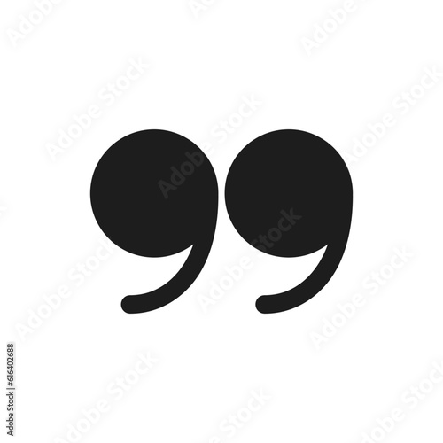 Quote mark, dialog element icon