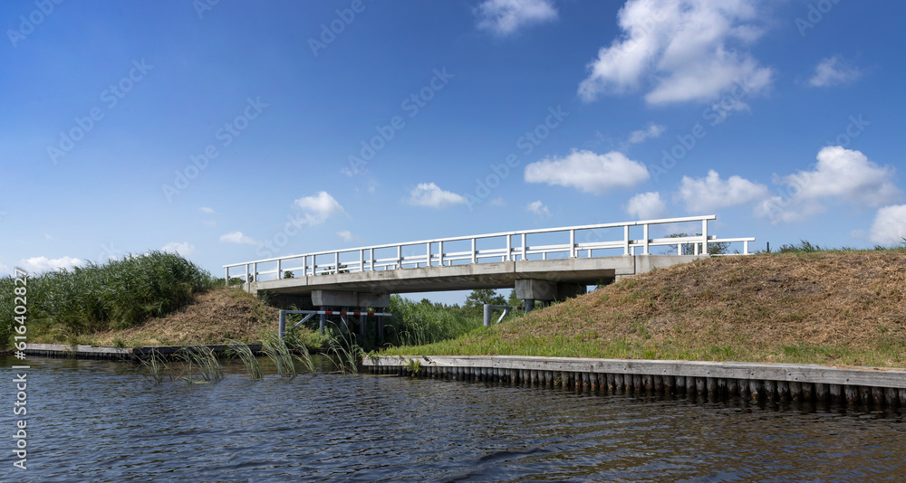 Bridges Belt Schutsloot. Near Giethoorn. National park de Wieden and Weerribben.