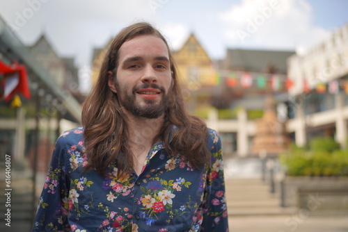 Cool hipster portrait. handsome hipster modern man