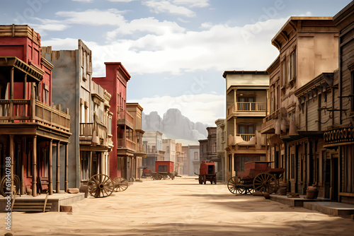 Western town with saloons © FrameFinesse