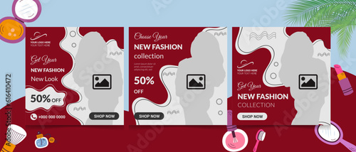 Women clothing fashion collection sale offer price only young lady top 5 supper fashion design element for sexy women free home delivery women only buy one get one social media post idea template 2023