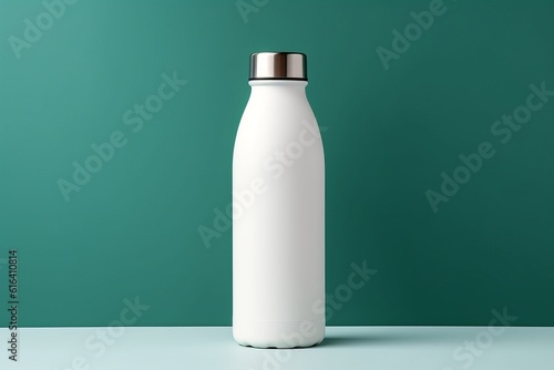 white reusable water bottle