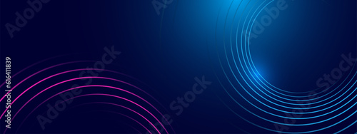Blue abstract background, technology hi-tech futuristic template. Vector illustration	