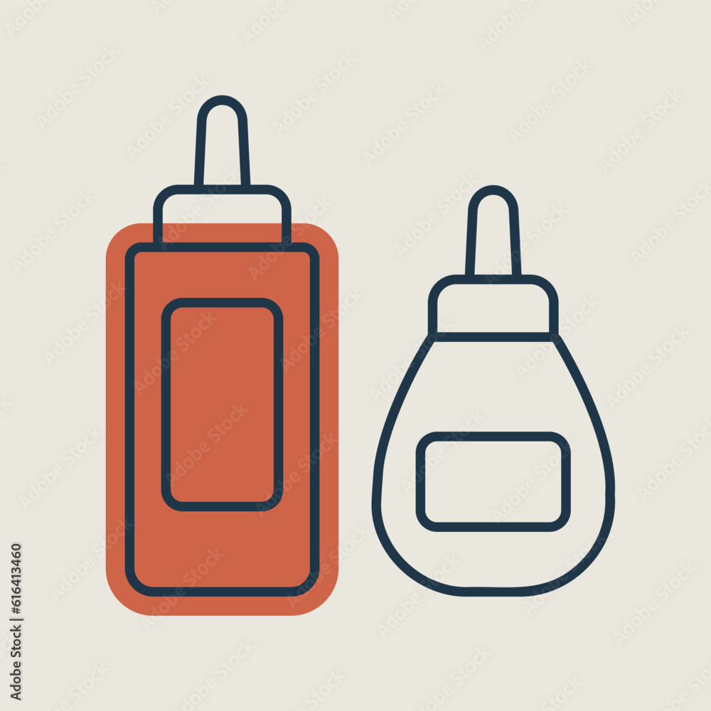 Ketchup mustard and mayonnaise spicy bottle icon Ketchup mustard and mayonnaise spicy bottle icon