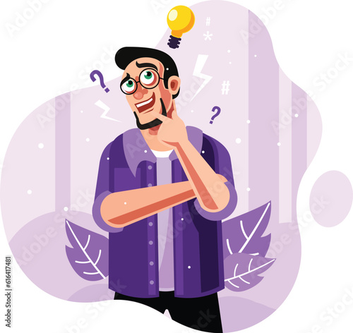 A curious man and find idea