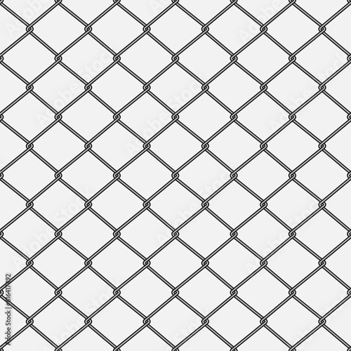 Realistic seamless metal mesh texture, vector illustration.