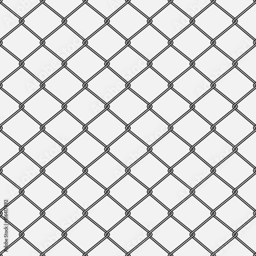 Realistic seamless metal mesh texture, vector illustration.