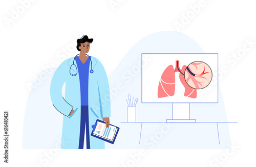 Bronchoscopy procedure concept