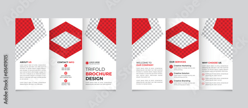 Professional creative corporate modern trifold business brochure design template