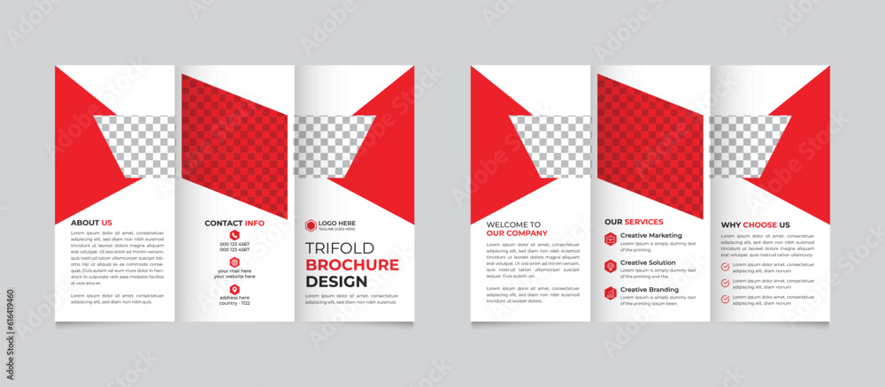 Professional Corporate Modern Business Trifold Brochure Template Design