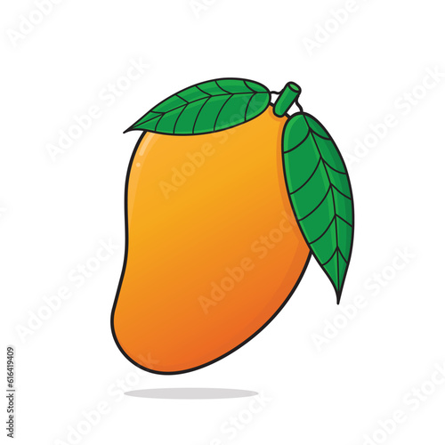 mango cartoon. mango illustration. fruit mango