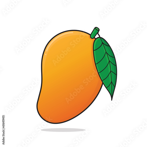 mango cartoon. mango illustration. fruit mango