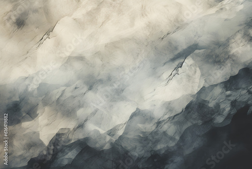 black and white color gradient abstract marble, smoke texture background with copy space - generative ai