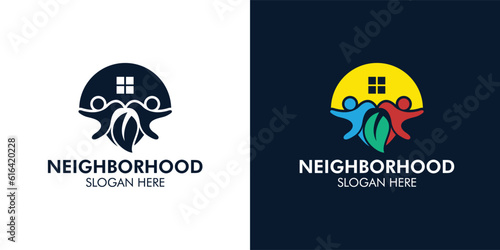 A Visual Journey of Care Home Neighborhoods through Creative and Symbolic Logo Design Illustration