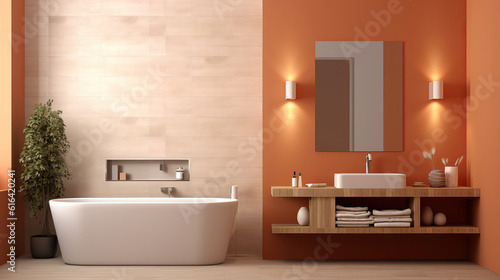 Wall mockup in Bathroom  Mockups Design 3D  HD